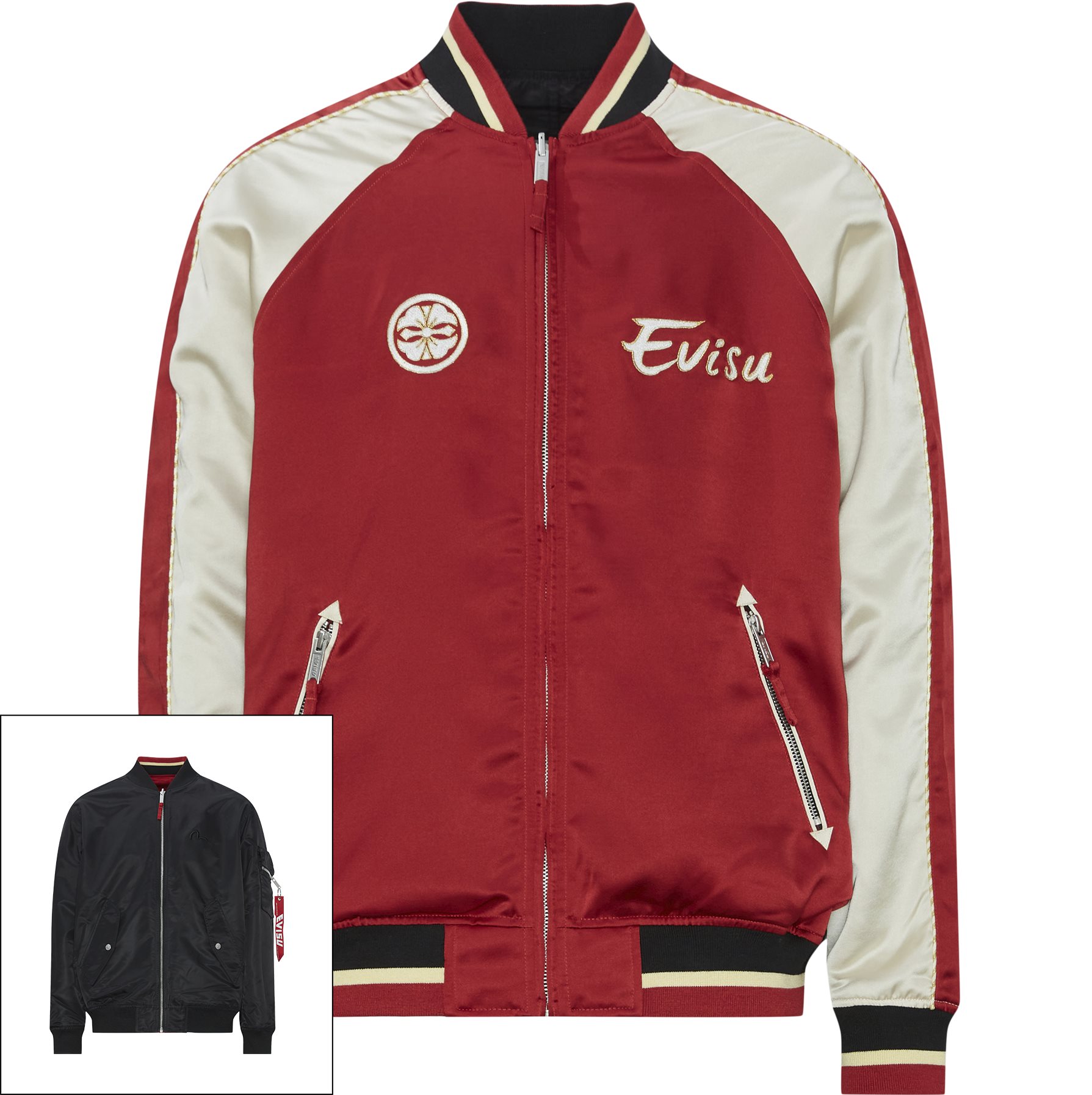 EVISU Jackets SEAGULL WAVE EMB JACKET 2ESHTM4JK7007 Red
